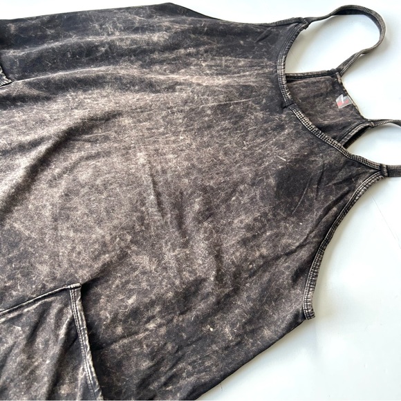 ☀️NEW Free People Hot Shot Mini Dress. Acid Wash Black. Size: Medium - Picture 3 of 11